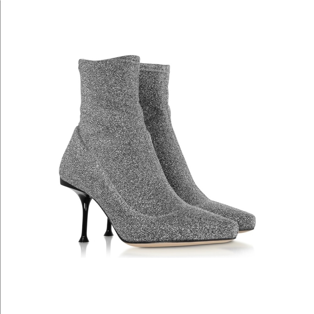 Sergio Rossi
Stretch Lurex Silver Boots